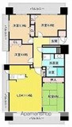 サンシティ郡山(2LDK/5階)の間取り写真