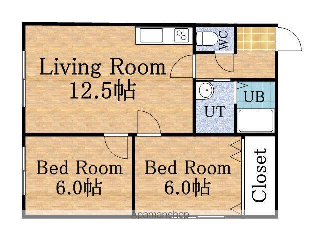 ビラNY(2LDK/3階)の間取り写真