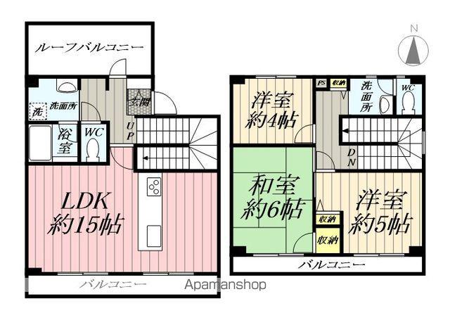 サンライフ戸ヶ崎(3LDK/4階)の間取り写真