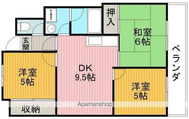 アメニティ豊中(3DK/3階)の間取り写真