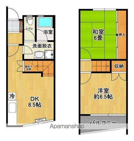 グリーンハイツ(2DK/1階)の間取り写真