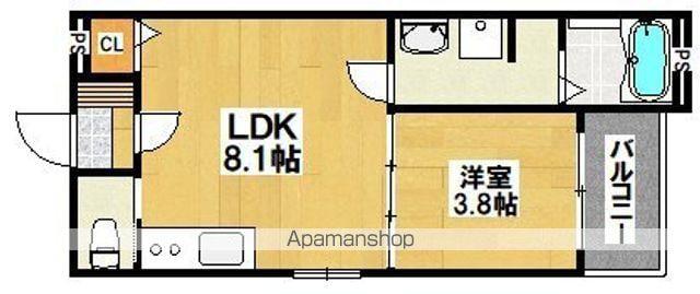 TY-CUBIX CASA 2(1LDK/1階)の間取り写真