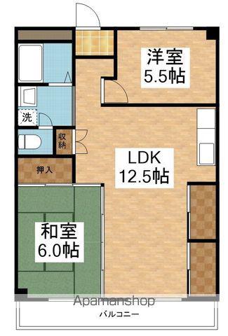 新潟昭和ビル駅南(2LDK/6階)の間取り写真