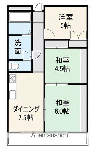 VIASACRA岩出(3DK/5階)の間取り写真