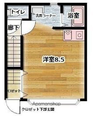ジュネスクリエイトM(ワンルーム/2階)の間取り写真