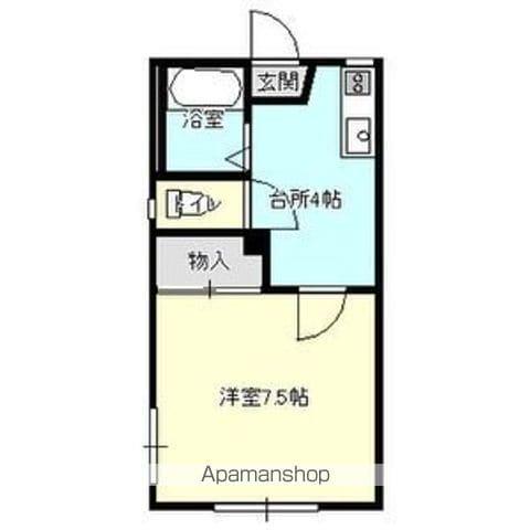 ジョイナスB(1K/2階)の間取り写真