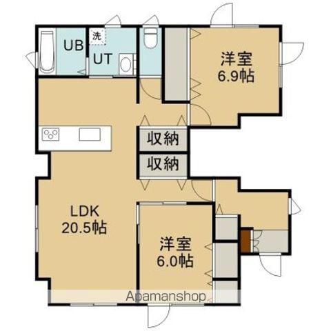 プランタン(2LDK/1階)の間取り写真