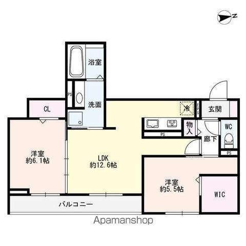 名古屋市東山線 本陣駅 徒歩2分 3階建 新築(2SLDK/2階)の間取り写真