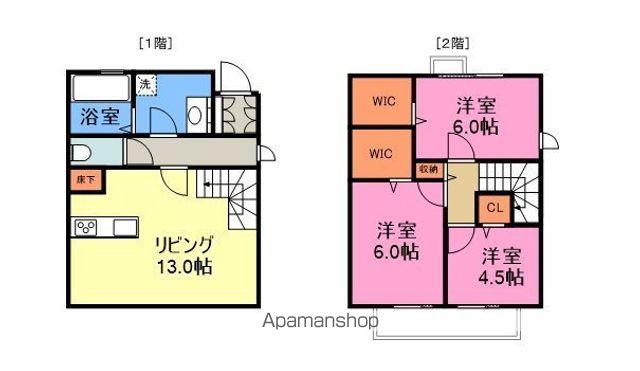 ラフィーナⅠ・Ⅱ(3LDK/1階)の間取り写真