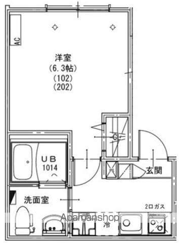KEIAI RESIDENCE 南柏Ⅱ(1K/2階)の間取り写真