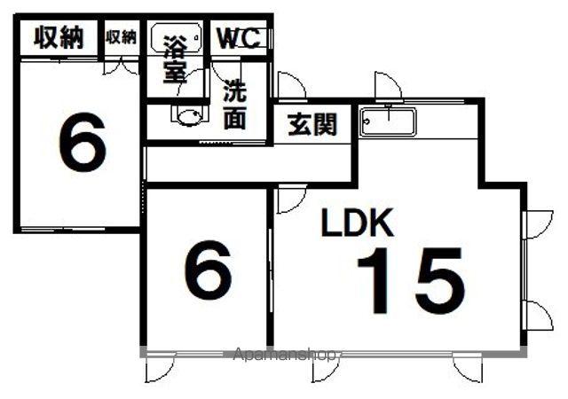 グリーンヒル88(1LDK/2階)の間取り写真