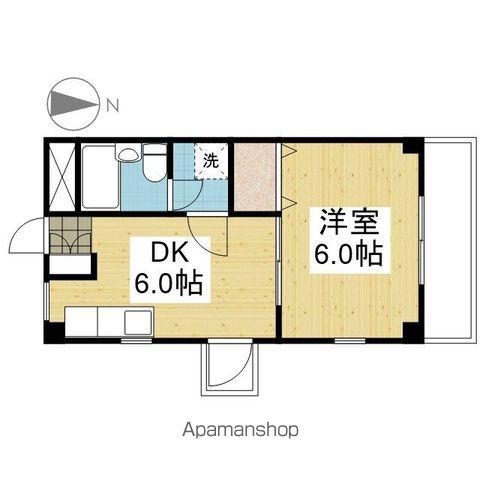 イーストⅡ(1DK/5階)の間取り写真