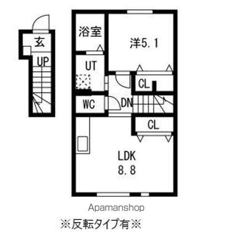 エリシオン265(1LDK/2階)の間取り写真
