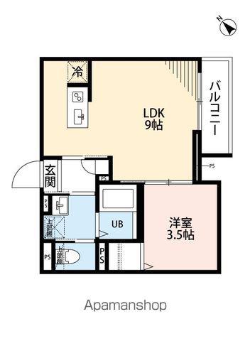 ROBOT HOME 鎌ケ谷(1LDK/1階)の間取り写真