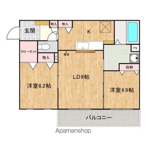 FORT RISE(2LDK/3階)の間取り写真