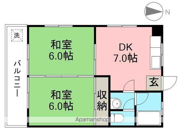ハイツセピア(2DK/3階)の間取り写真
