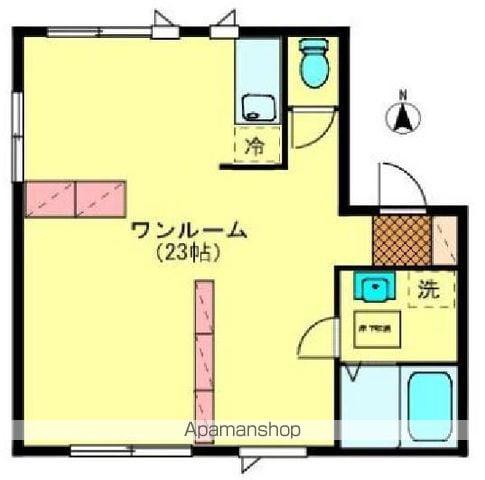 むさし野ハイツ I(ワンルーム/1階)の間取り写真