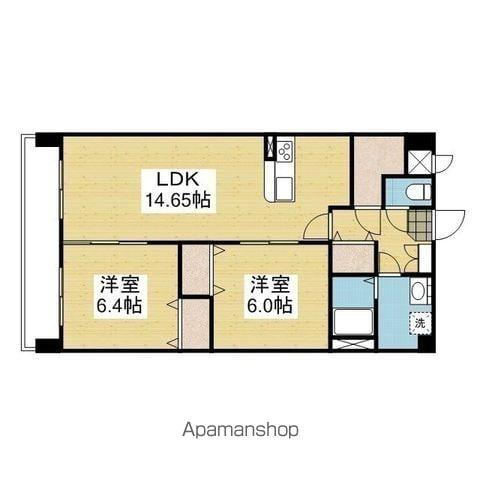 GLAYSゆるぎ(2LDK/4階)の間取り写真