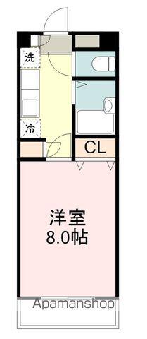 グランドパレス長町(1K/4階)の間取り写真