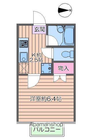 パルク・ステューディオB(1K/2階)の間取り写真