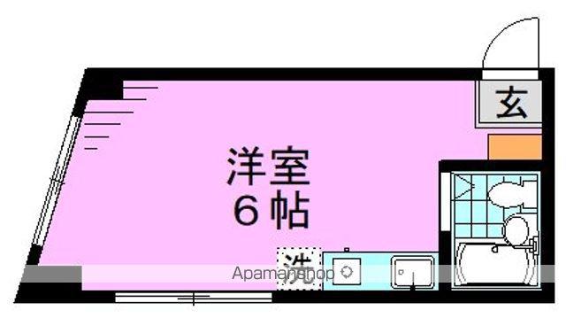 Fコート(ワンルーム/1階)の間取り写真