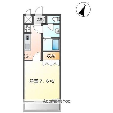 U.SA-KMHヴィラさくら(1K/1階)の間取り写真