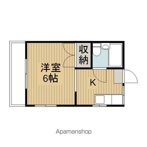 グランナルブル(1K/1階)の間取り写真