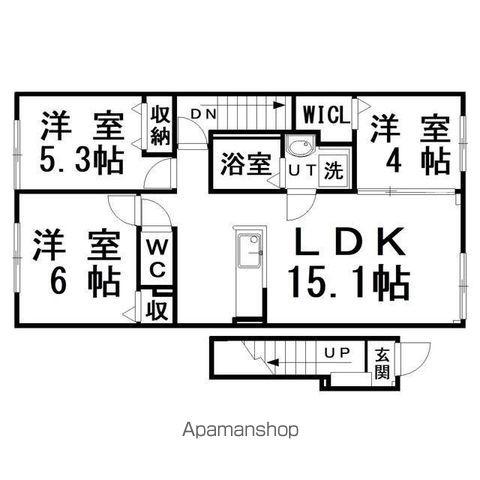 クレイトンアベニュー光陽(3LDK/2階)の間取り写真