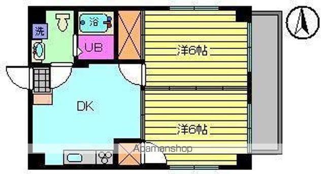 シャトレー大手町(2DK/3階)の間取り写真