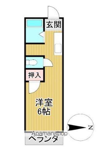 ヴィラ210(1K/1階)の間取り写真