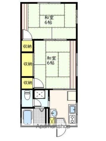 メゾン江戸川(2K/1階)の間取り写真