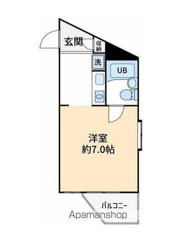パレドール西国分寺(1K/1階)の間取り写真