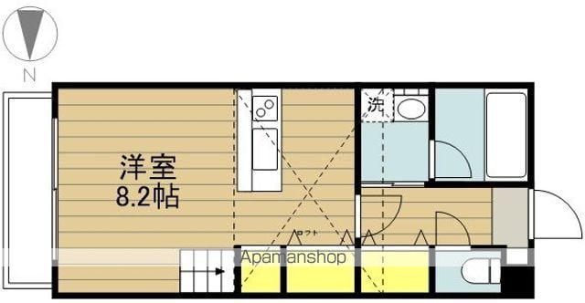 パークサイドK(ワンルーム/2階)の間取り写真