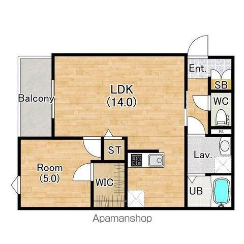 ジーメゾン西枇杷島プレフィエ(1LDK/3階)の間取り写真