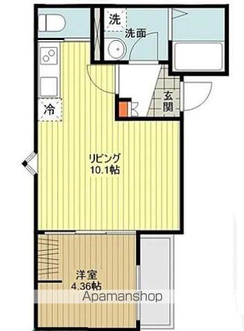 GRADUS福生(1LDK/1階)の間取り写真