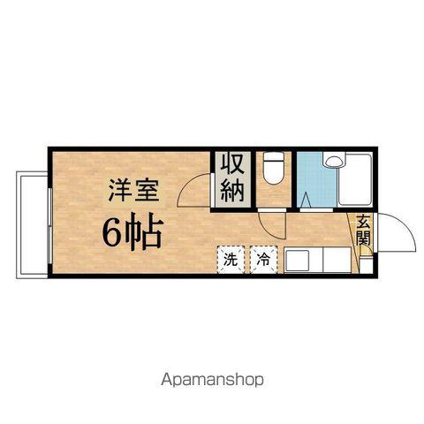 シャンテキシ(ワンルーム/2階)の間取り写真