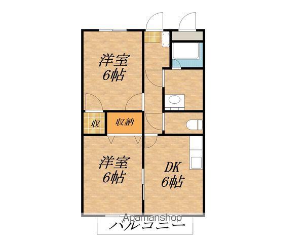 SURPLUS TWOハイツ水城北(2DK/2階)の間取り写真