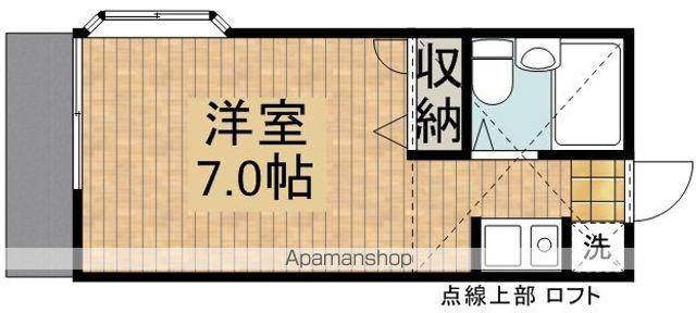 ホワイトロードB館1号棟(ワンルーム/2階)の間取り写真