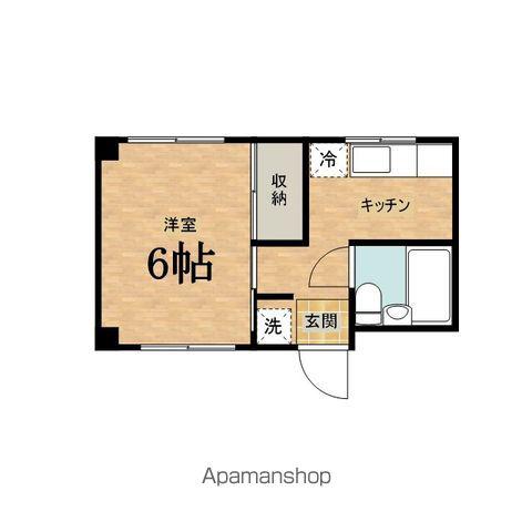 ウモーレ(1K/1階)の間取り写真