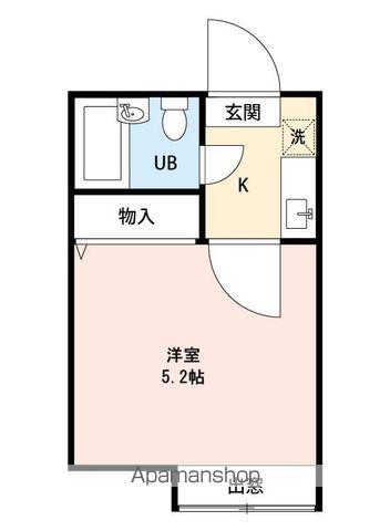 パティオ稔台A(1K/1階)の間取り写真