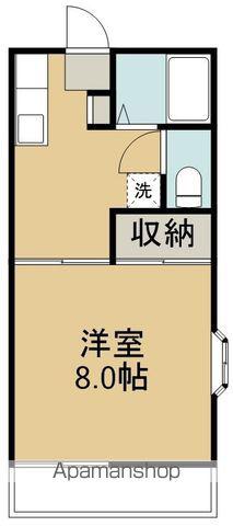 ベルグラン宮城野Ⅱ(1K/1階)の間取り写真