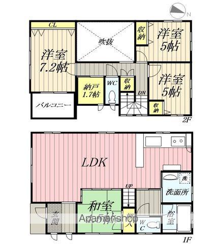 つくばエクスプレス 三郷中央駅 徒歩14分 2階建 築18年(4LDK)の間取り写真