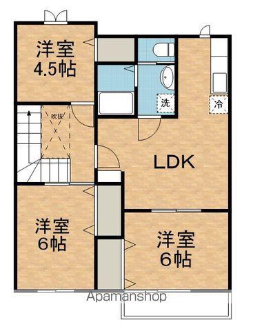 ヴィーゼ等々力A(3LDK/2階)の間取り写真