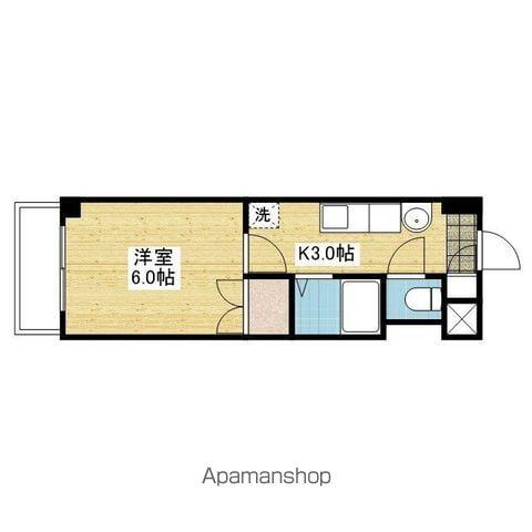 モーメント枝松(1K/3階)の間取り写真