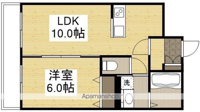 カネツグマンションⅡ(1LDK/2階)の間取り写真