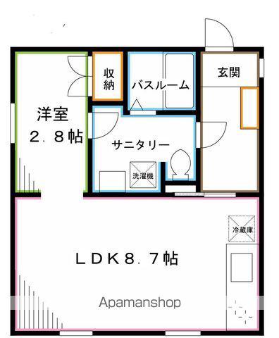 Z-CUBE(1LDK/1階)の間取り写真
