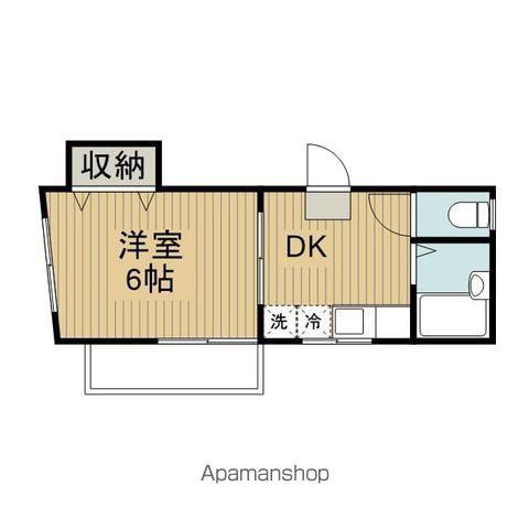 第1シュヴェルニー(1DK/2階)の間取り写真
