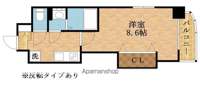 LUXE玉造3(1K/10階)の間取り写真