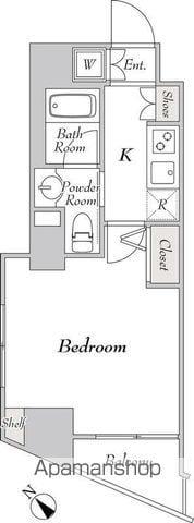 ルミークアン神楽坂(1K/6階)の間取り写真