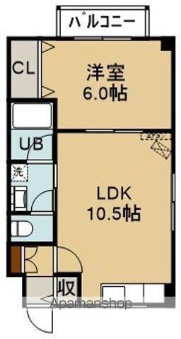 メゾンパティオ(1LDK/2階)の間取り写真